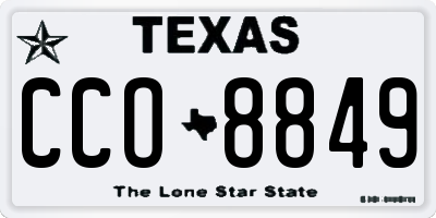 TX license plate CCO8849