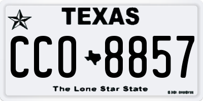 TX license plate CCO8857
