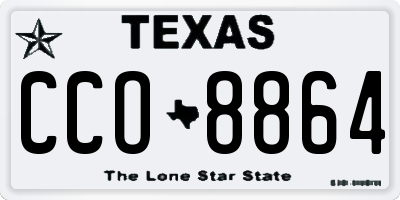 TX license plate CCO8864