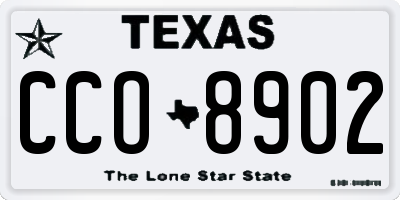 TX license plate CCO8902