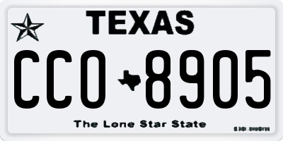 TX license plate CCO8905