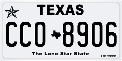 TX license plate CCO8906