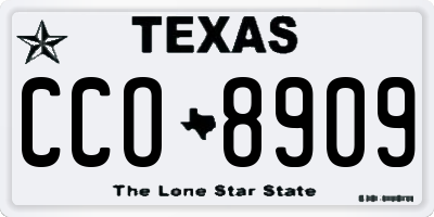 TX license plate CCO8909
