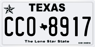 TX license plate CCO8917