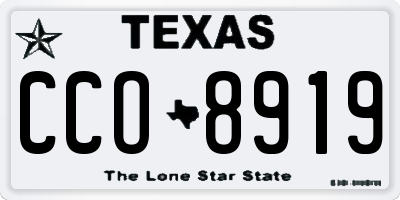 TX license plate CCO8919