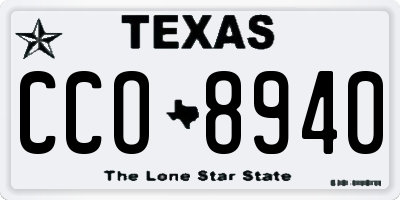 TX license plate CCO8940