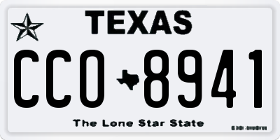 TX license plate CCO8941