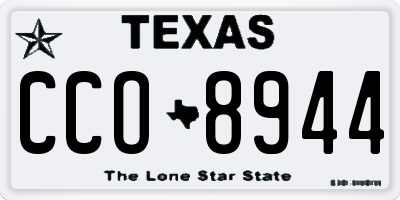 TX license plate CCO8944