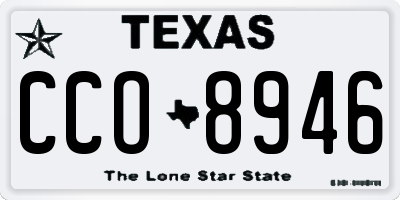 TX license plate CCO8946