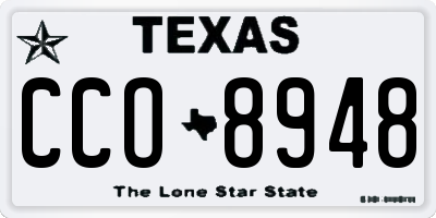 TX license plate CCO8948