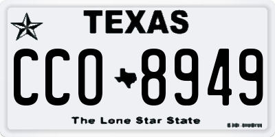 TX license plate CCO8949