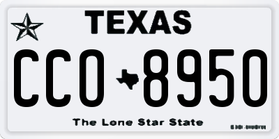 TX license plate CCO8950