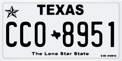 TX license plate CCO8951