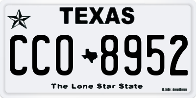 TX license plate CCO8952