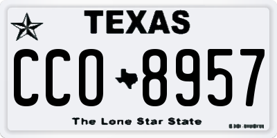 TX license plate CCO8957