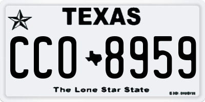 TX license plate CCO8959