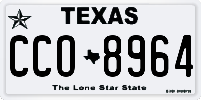 TX license plate CCO8964