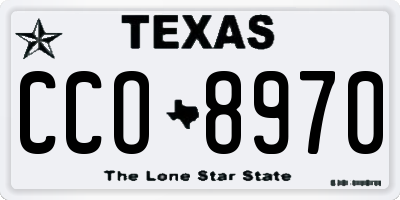 TX license plate CCO8970