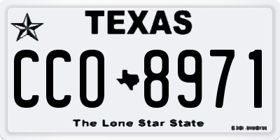 TX license plate CCO8971
