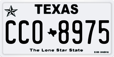 TX license plate CCO8975