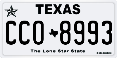 TX license plate CCO8993