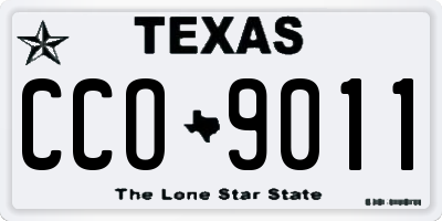 TX license plate CCO9011