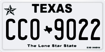 TX license plate CCO9022
