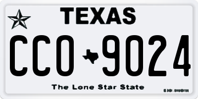 TX license plate CCO9024