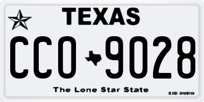TX license plate CCO9028