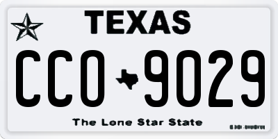 TX license plate CCO9029