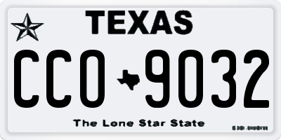 TX license plate CCO9032