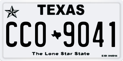 TX license plate CCO9041