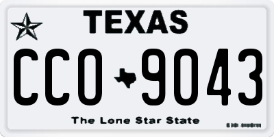 TX license plate CCO9043