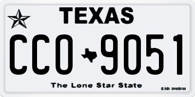 TX license plate CCO9051