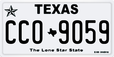 TX license plate CCO9059