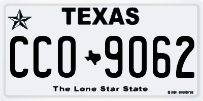 TX license plate CCO9062