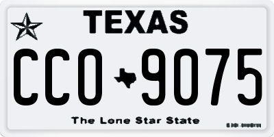 TX license plate CCO9075