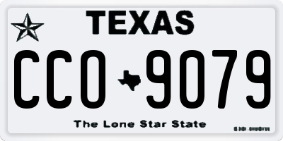 TX license plate CCO9079