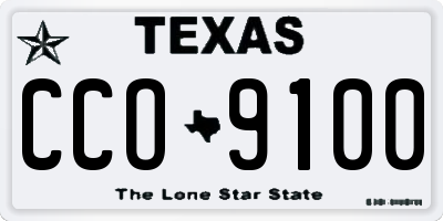 TX license plate CCO9100