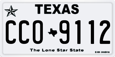 TX license plate CCO9112
