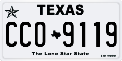 TX license plate CCO9119