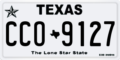 TX license plate CCO9127