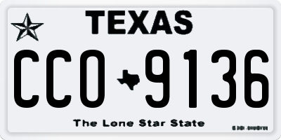 TX license plate CCO9136