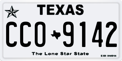 TX license plate CCO9142