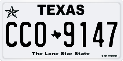 TX license plate CCO9147