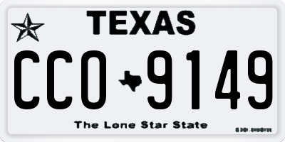 TX license plate CCO9149