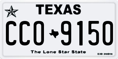 TX license plate CCO9150