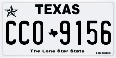 TX license plate CCO9156