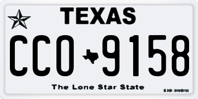 TX license plate CCO9158