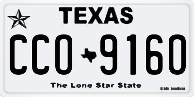 TX license plate CCO9160